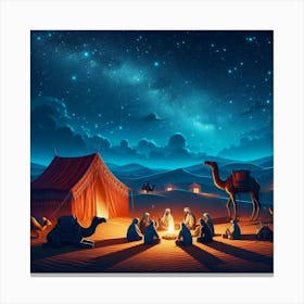 Bedouin Night Talk Canvas Print