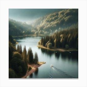 Lake In The Forest 1 Canvas Print