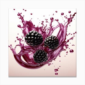 Blackberry Splash Canvas Print