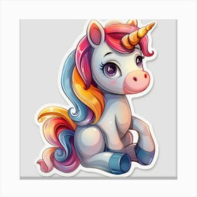 Unicorn Sticker 47 Canvas Print