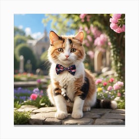 Cat In A Bow Tie Canvas Print