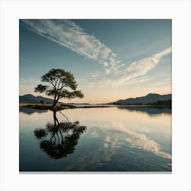 tree and neg Canvas Print