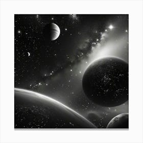 Black And White Space 2 Canvas Print