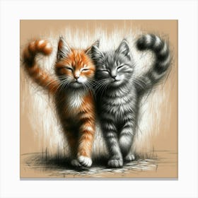 Two Cats 4 Canvas Print