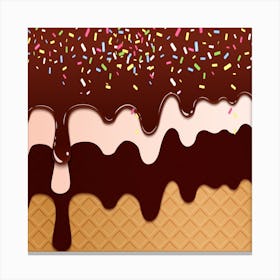 Ice Cream With Sprinkles 2 Canvas Print