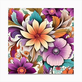 Floral Wallpaper 3 Canvas Print