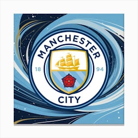 Manchester City F.C. Logo Wall Art 21 Canvas Print