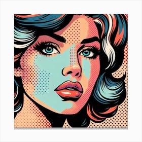 Pop Portrait Of A Woman 1 Canvas Print