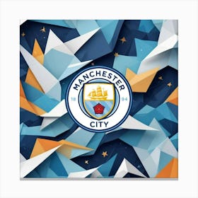 Manchester City F.C. Logo Wall Art 3 Canvas Print