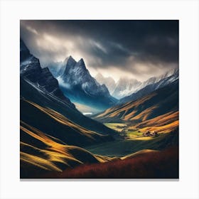 Landscapes Of The Alps 1 Canvas Print