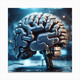 Artificial Intelligence Brain 23 Canvas Print