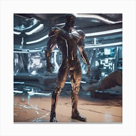 Futuristic Man In Futuristic Suit 60 Canvas Print