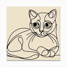 Cat Picasso style 2 Canvas Print