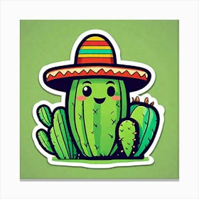 Cactus Sticker 23 Canvas Print