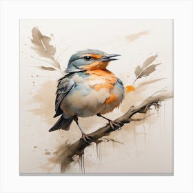 Bird On A Branch Canvas Print Canvas Print