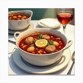 Stew In A Bowl Canvas Print