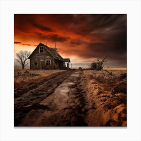 Abandoned House In The Desert Canvas Print
