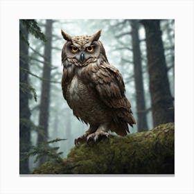 Owl In The Forest 148 Canvas Print