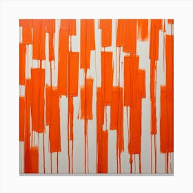 Abstract Orange Painting Canvas Print