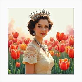 Elegant Young Queen Canvas Print