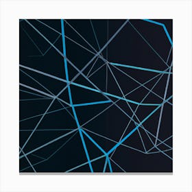 Abstract Blue Lines Canvas Print