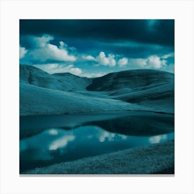 Blue Sky Over A Lake 1 Canvas Print