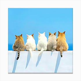 Cats On A Wall Canvas Print