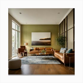 Modern Living Room 153 Canvas Print