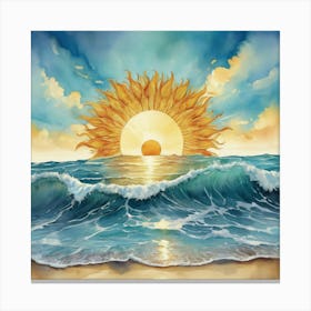 Sea And Sun Art Print 3 Canvas Print