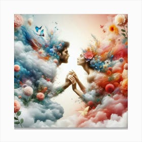 Couple In The Clouds 1 Canvas Print