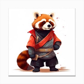 Red Panda Ninja Canvas Print