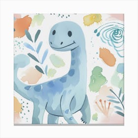 Cute Muted  Iguanodon Dinosaur 1 Canvas Print