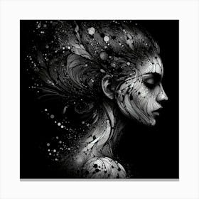 Ethereal female silhouette 3 Canvas Print