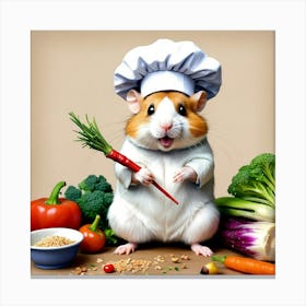 Chef Hamster 35 Canvas Print