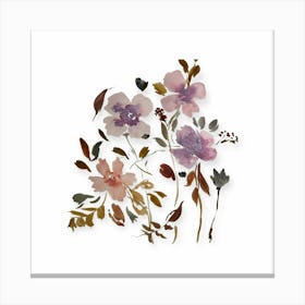 Watercolor Flowers Canvas Print