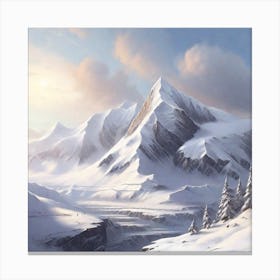 Snowy Mountains Canvas Print