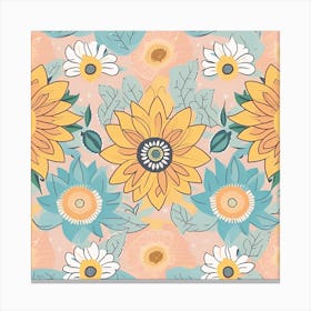Floral Seamless Pattern 10 Canvas Print
