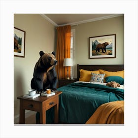 Leonardo Lightning Animals In My Room Bear Art 0 Canvas Print