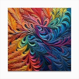 Colorful Feathers 3 Canvas Print