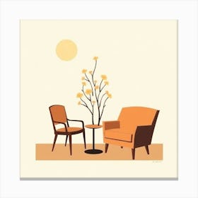 Chair And Table Canvas Print