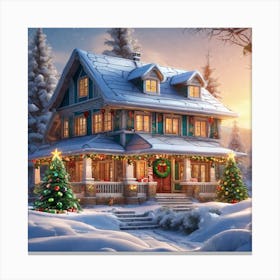 Christmas House 176 Canvas Print