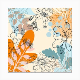 Floral Background Vector 1 Canvas Print