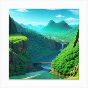 Valley Landscape Canvas Print