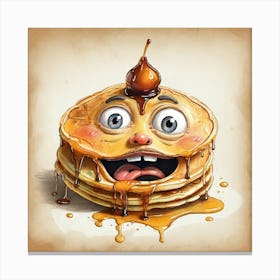 Cartoon Pancakes Canvas Print