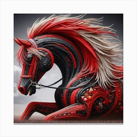 Red Horse Canvas Print