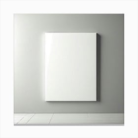 Mock Up Blank Canvas White Pristine Pure Wall Mounted Empty Unmarked Minimalist Space P (17) Canvas Print