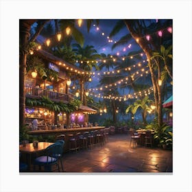 Hawaii cafe Canvas Print