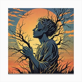 Woman Praying Canvas Print