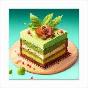 Matcha Cake Canvas Print