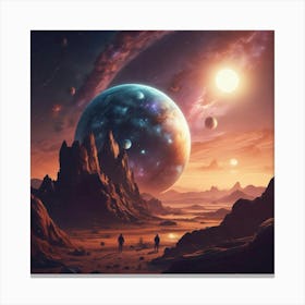 Space Landscape 10 Canvas Print